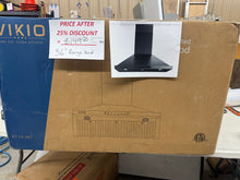 Vikio Pro 36 in. 600 CFM Ducted Wall Mount Range Hood in Black Stainless Steel with Gestures/Touch Control and LED Lights!! NEW IN BOX!!