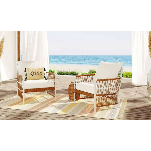 Better Homes & Gardens Lilah 2-Pack Outdoor Wicker Lounge Chair, White!

-Brand new in the box