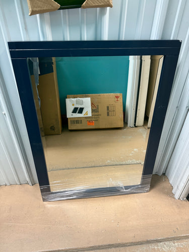 Home Decorators Collection Sturgess 27 in. W x 36 in. H Rectangular Wood Framed Wall Bathroom Vanity Mirror in Navy Blue!! NEW(MINOR SHIPPING DAMAGE)!!