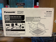 Panasonic Whisper Mighty Pick-A-Flow 70/90 CFM Ceiling/Wall Bathroom Exhaust Fan, Energy Star with 9 in. x 9 in. Grille Footprint!! NEW IN BOX!!