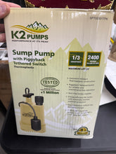 K2 Pumps 1/3-HP 115 -Volt 40-Gallon Thermoplastic Submersible sump pump!! NEW IN BOX!!