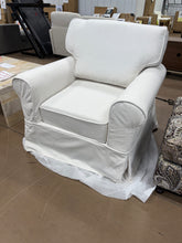 Ashton Ivory Polyester Arm Chair with Removable Cushions