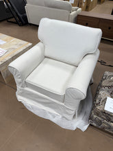 Ashton Ivory Polyester Arm Chair with Removable Cushions