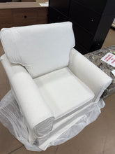 Ashton Ivory Polyester Arm Chair with Removable Cushions