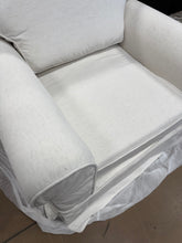 Ashton Ivory Polyester Arm Chair with Removable Cushions