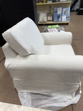 Ashton Ivory Polyester Arm Chair with Removable Cushions