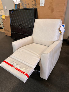 True Innovations Paxley Fabric Swivel Glider Recliner! (NEW - FRILLY SPOT FROM SHIPPING)