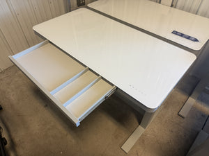 !!SALVAGE SPECIAL!! Tresanti Geller 47” Adjustable Height Desk, White!! DESK TOP DOES NOT POWER UP!!