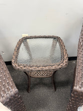 3-Piece Stylish Wicker Patio Swivel Chair Outdoor Rocking Chair Set with Thick Beige Cushions and Table! (NEW & ASSEMBLED)
