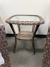 3-Piece Stylish Wicker Patio Swivel Chair Outdoor Rocking Chair Set with Thick Beige Cushions and Table! (NEW & ASSEMBLED)