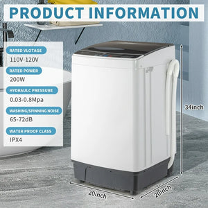 Ktaxon 17.6lbs Portable Fully Automatic Washing Machine W/ Drain Pump! (NEW)