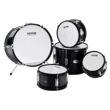 VEVOR Kids Drum Set, 5-Piece, 16 in Beginner Full Drum Set with Bass Toms Snare Floor Drum Adjustable Throne Cymbal Hi-Hat Pedal and Two Pairs of Drumsticks, Starter Drum Kit for Child Kids, Black