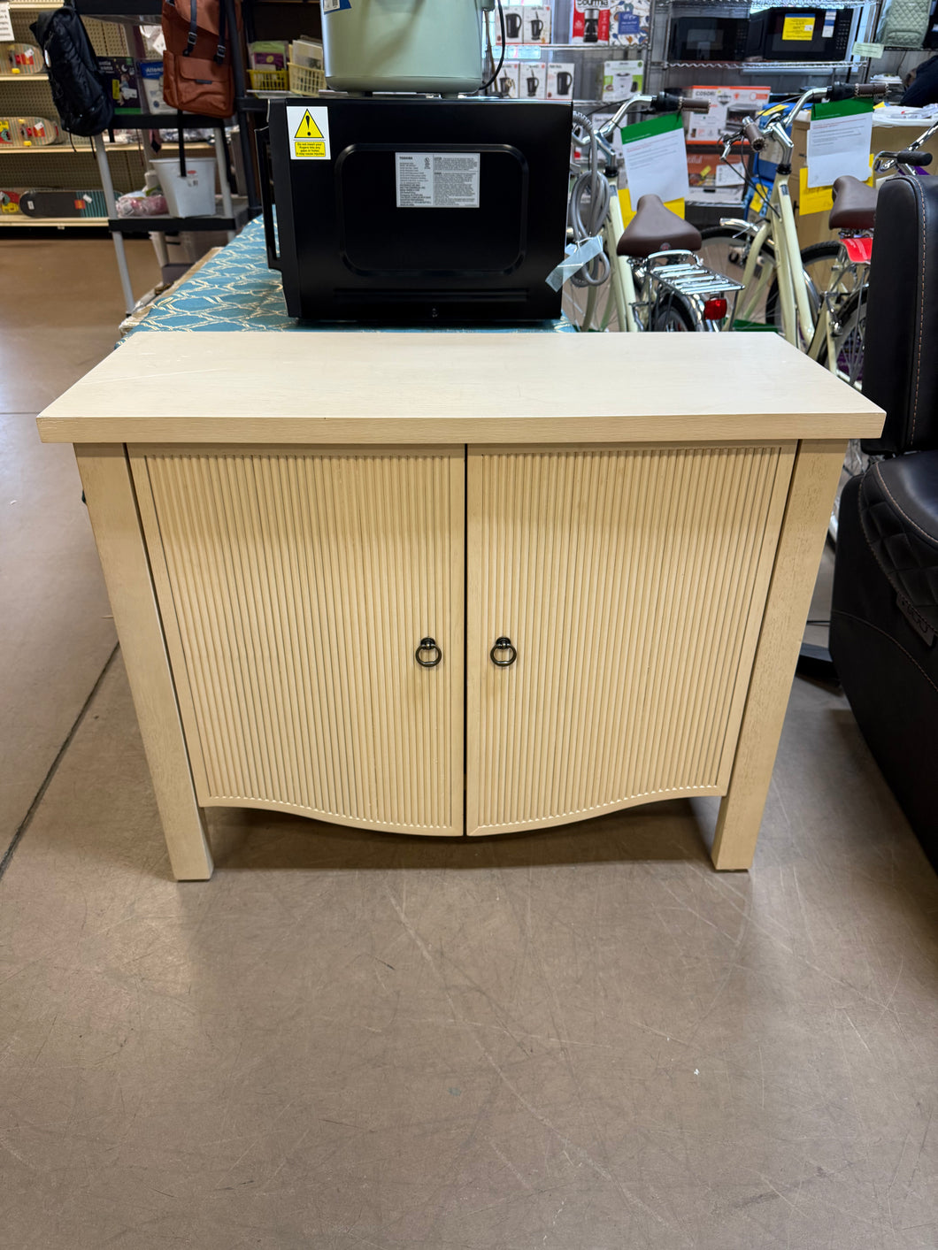 Elder 2 Door Cabinet Natural - Threshold! (NEW - SCRATCHED ON TOP FROM SHIPPING)