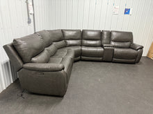 Wylder Leather Power Reclining Sectional with Power Headrests! (DEPARTMENT STORE RETURN - GREAT CONDITION - TWO CHAIRS HAVE RUB MARKS)