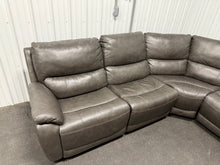 Wylder Leather Power Reclining Sectional with Power Headrests! (DEPARTMENT STORE RETURN - GREAT CONDITION - TWO CHAIRS HAVE RUB MARKS)