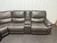Wylder Leather Power Reclining Sectional with Power Headrests! (DEPARTMENT STORE RETURN - GREAT CONDITION - TWO CHAIRS HAVE RUB MARKS)