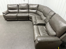 Wylder Leather Power Reclining Sectional with Power Headrests! (DEPARTMENT STORE RETURN - GREAT CONDITION - TWO CHAIRS HAVE RUB MARKS)