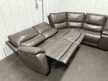 Wylder Leather Power Reclining Sectional with Power Headrests! (DEPARTMENT STORE RETURN - GREAT CONDITION - TWO CHAIRS HAVE RUB MARKS)