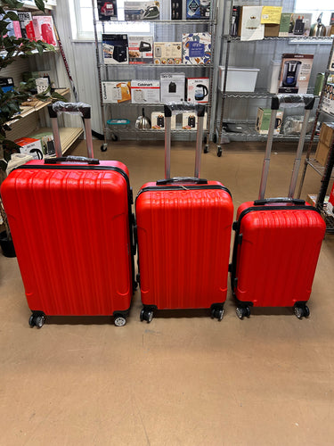 Zimtown 3 Piece Nested Spinner Suitcase Luggage Set With TSA Lock Red! (BRAND NEW)