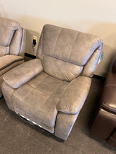 Barcalounger Fabric Power Glider Recliner with Power Headrest! (NEW - HAS A BLEMISH ACROSS THE BACK FROM SHIPPING, PHOTOS SHOWN)