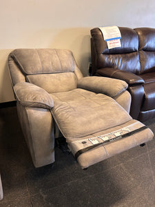 Barcalounger Fabric Power Glider Recliner with Power Headrest! (NEW - HAS A BLEMISH ACROSS THE BACK FROM SHIPPING, PHOTOS SHOWN)