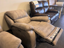 Barcalounger Fabric Power Glider Recliner with Power Headrest! (NEW - HAS A BLEMISH ACROSS THE BACK FROM SHIPPING, PHOTOS SHOWN)