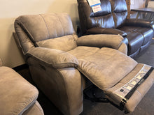 Barcalounger Fabric Power Glider Recliner with Power Headrest! (NEW - HAS A BLEMISH ACROSS THE BACK FROM SHIPPING, PHOTOS SHOWN)
