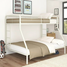 DHP Dusty Twin over Full Metal Bunk Bed with Secured Ladders, Off White! (NEW IN BOX)