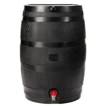 RTS Home Accents Polyethylene 50 Gallon Flat Back Eco Rain Barrel, Black Color! (NEW)