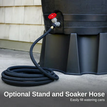 RTS Home Accents Polyethylene 50 Gallon Flat Back Eco Rain Barrel, Black Color! (NEW)