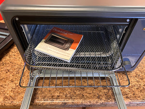 Beautiful 6 Slice Touchscreen Air Fryer Toaster Oven, Black Sesame by Drew Barrymore! (USED ONCE - LIKE NEW!)