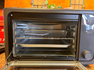 Beautiful 6 Slice Touchscreen Air Fryer Toaster Oven, Black Sesame by Drew Barrymore! (USED ONCE - LIKE NEW!)