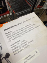 Chefman CraftBrew Espresso Machine w/ Steam Wand and Touch Controls – Stainless Steel! (NEW)