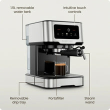 Chefman CraftBrew Espresso Machine w/ Steam Wand and Touch Controls – Stainless Steel! (NEW)