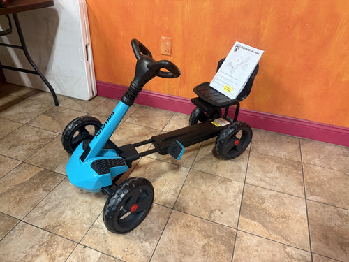 Rollplay Comfortable Kid Push & Pedal Ride-On, Plastic Teal, 39.20” x 26.00” x 26.20” Inches, 26 lbs!! NEW AND ASSEMBLED!!