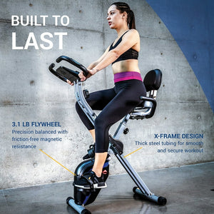 XTERRA Fitness FB360 Compact Stationary Upright Folding Bike with Magnetic Resistance and 250 lb Weight Limit! (NEW - MISSING FOLDING BOLT!)