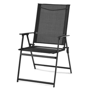 Mainstays Greyson Square Set of 2 Outdoor Patio Steel Sling Folding Chair, Black!

-New in box