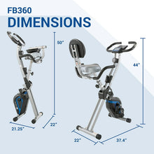 XTERRA Fitness FB360 Compact Stationary Upright Folding Bike with Magnetic Resistance and 250 lb Weight Limit! (NEW - MISSING FOLDING BOLT!)