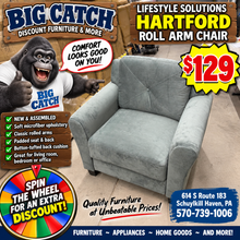 Lifestyle Solutions Hartford/Harvard Roll Arm Chair- no shipping