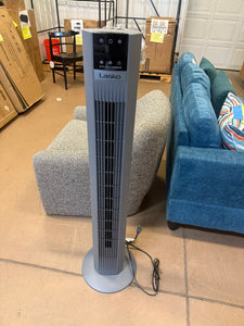 Lasko Xtra Air 48 in. 12-Speed Smart Tower Fan in Gray w/ DC Motor, Works w/ Alexa, Google, Whisper Quiet, Remote, 12 in. Dia!! NEW AND ASSEMBLED!!
