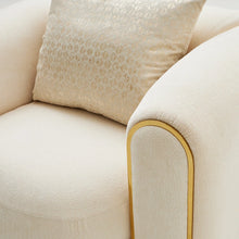 Sassani Accent Chair - Crepe/Gold! (NEW - WRAPPED IN FACTORY PLASTICS)