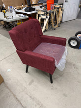 Add some comfort and style to your home with this beautiful burgundy wingback accent chair!- new!  No shipping