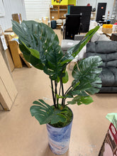 Artificial Tree In Modern Planter, Fake Monstera Silk Tree Home Decoration (Plant Pot Plus Tree, 60”High)! (NEW)