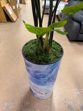 Artificial Tree In Modern Planter, Fake Monstera Silk Tree Home Decoration (Plant Pot Plus Tree, 60”High)! (NEW)