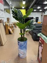 Artificial Tree In Modern Planter, Fake Monstera Silk Tree Home Decoration (Plant Pot Plus Tree, 60”High)! (NEW)