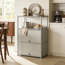 2 - Door Accent Cabinet with Adjustable Shelves, Beige