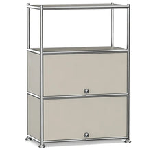 2 - Door Accent Cabinet with Adjustable Shelves, Beige