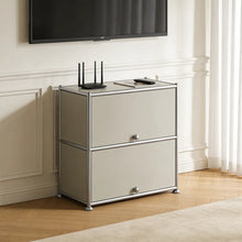 2 - Door Accent Cabinet with Adjustable Shelves, Beige