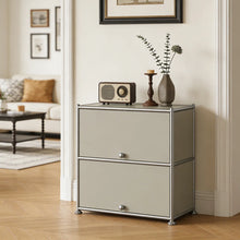 2 - Door Accent Cabinet with Adjustable Shelves, Beige