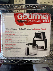 Gourmia 7-Qt. Fry ‘N Fold Digital Air Fryer with 10 Presets & Guided Cooking - Black: Stainless Steel, 1500W, Dishwasher-Safe!! NEW IN BOX!!